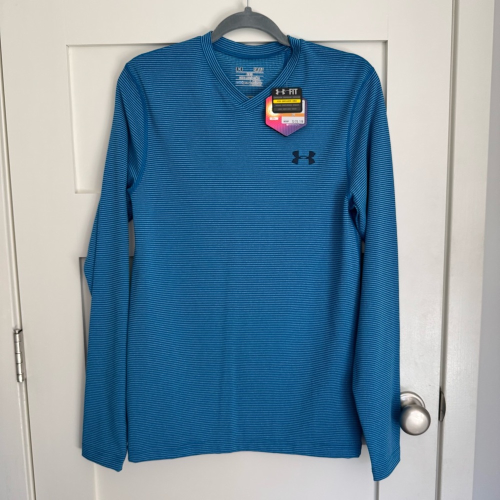 NWT Under Armour Cold Gear Infrared Fitted Long Sleeve Athletic Shirt!